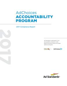 AdChoices ACCOUNTABILITY PROGRAM 2017 Compliance Report  2017