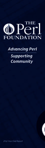 Advancing Perl Supporting Community 2012 Year End Report