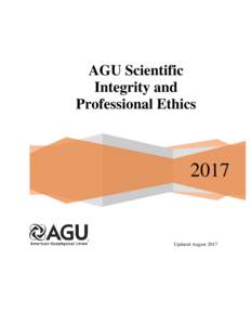 AGU Scientific Integrity and Professional Ethics 2017
