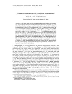 Scientiae Mathematicae Japonicae Online,  Vol. 4, (2001), 91{104 91