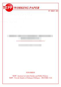 WORKING PAPER N° Hedonic model of segmentation with horizontal differentiated housing MASHA MASLIANSKAIA-PAUTREL