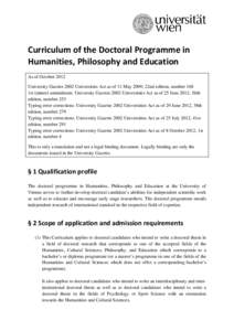 Microsoft Word - Curriculum Doktoratsstudium Geistes- und Kulturwissenschaften PhilosophieBildungswissenschaften_English.docx