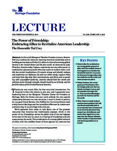 ﻿  LECTURE Delivered December 10, 2014  No. 1258 | February 4, 2015