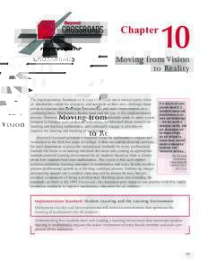 Chapter  10 Moving from Vision to Reality