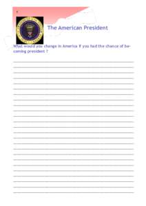 American President - Essay Tasks