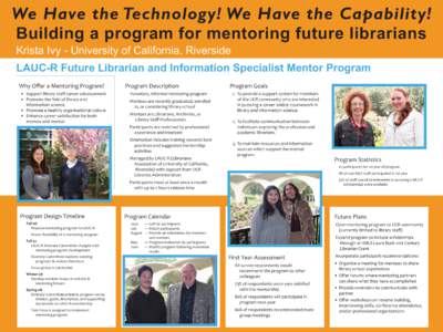 Education / Alternative education / Learning / Mentorship / MENTOR / Librarian / Peer mentoring