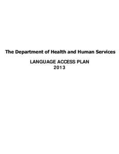 Language Access Plan 2013
