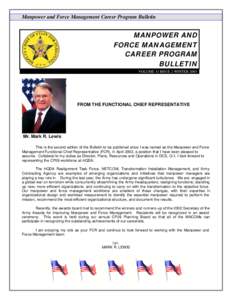 Manpower and Force Management Career Program Bulletin  MANPOWER AND FORCE MANAGEMENT CAREER PROGRAM BULLETIN