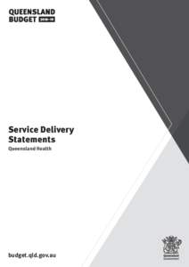 Service Delivery Statements Queensland Health budget.qld.gov.au