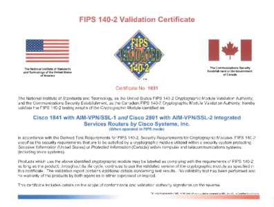 FIPS[removed]Validation Certificate No. 1031