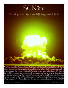 SUNlite Shedding some light on UFOlogy and UFOs Volume 6 Number 5  September-October 2014