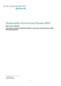 Sustainability Performance ReviewDate of issue: including the verified Annual Monitoring Report of the actions contained within the 2008 S106 Legal Agreement)  1