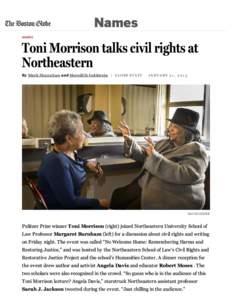 Toni Morrison talks civi...ames - The Boston Globe