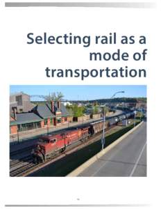 Selecting rail as a mode of transportation 13