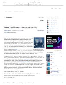 Steve Gadd Band: 70 Strong Articles  20