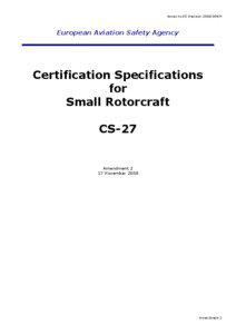 Certification Specification for Small Rotorcraft