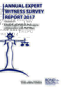 ANNUAL EXPERT WITNESS SURVEY REPORTNovemberAnnual Expert Witness Survey in