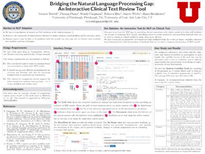 Bridging the Natural Language Processing Gap: An Interactive Clinical Text Review Tool 1 1