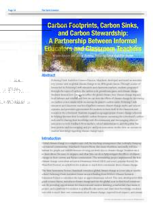 Page 14  The Earth Scientist Carbon Footprints, Carbon Sinks, and Carbon Stewardship: