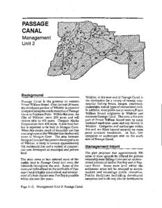 PASSAGE CANAL Management Unit 2  Background