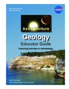 National Aeronautics and Space Administration Astro-Venture  Educator Guide