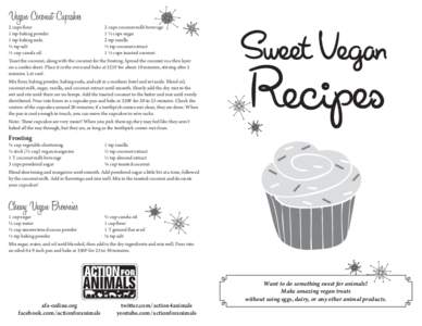 Vegan Coconut Cupcakes  2 cups flour 2 cups coconut milk beverage 1 tsp baking powder 	 1 ⅓ cups sugar