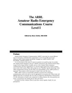 0  The ARRL Amateur Radio Emergency Communications Course