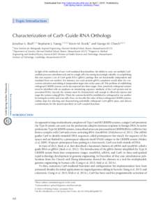 Characterization of Cas9–Guide RNA Orthologs