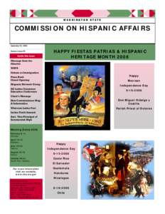 WASHINGTON STATE  COMMISSION ON HISPANIC AFFAIRS September 25, 2006 Volume I, Issue VII