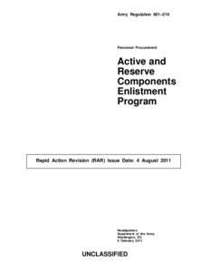Army Regulation 601–210  Personnel Procurement Active and Reserve