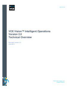 VCE Vision™ Intelligent Operations Version[removed]Technical Overview
