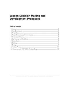 Woden Decision Making and Development Processes Table of contents 1  Introduction........................................................................................................................2