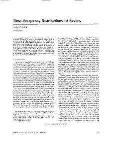 Time-Frequency Distributions-A  Review