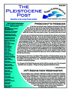 The Pleistocene Post Winter 2010