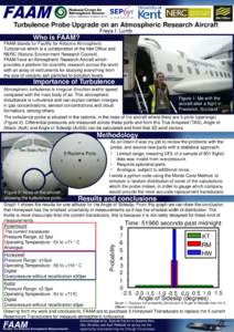 Turbulence Probe Upgrade on an Atmospheric Research Aircraft Freya I. Lumb Who is FAAM? FAAM stands for Facility for Airborne Atmospheric Turbulence which is a collaboration of the Met Office and