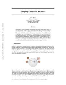 Sampling Generative Networks  arXiv:1609.04468v3 [cs.NE] 6 Dec 2016 Tom White School of Design