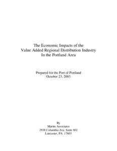 Microsoft Word - Econ Impacts of Pt'land Regional Distribution Industry.doc