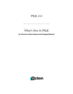What’s New in Pervasive PSQL
