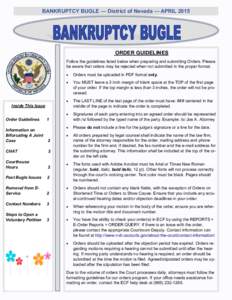 The Bankruptcy Bugle - April 2015
