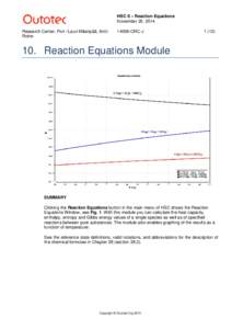 HSC 8 – Reaction Equations November 20, 2014 Research Center, Pori / Lauri Mäenpää, Antti RoineORC-J