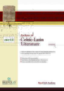 Archive of  Celtic-Latin Literature