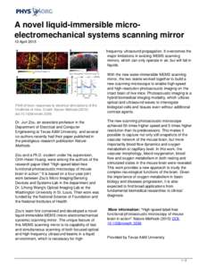 A novel liquid-immersible micro-electromechanical systems scanning mirror
