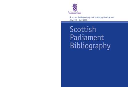 SP Bibliography 08-09:B46718 Scot Parl