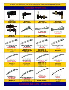 TO ORDER: CALL, FAX: OR EMAIL:   WINDSHIELD WIPER PARTS BELGIUM NBPAMT183 LH