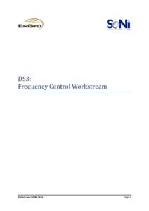 DS3: Frequency Control Workstream EirGrid and SONI, 2014  Page 1