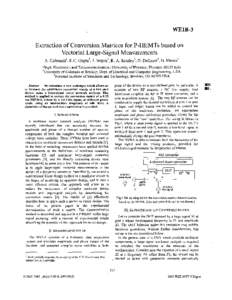 Extraction of conversion matrices for p-hemts based on vectorial large,-signal measurements - Microwave Symposium Digest, 2003 IEEE MTT-S International