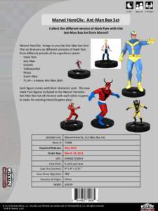 1+ Hrs  Marvel HeroClix: Ant-Man Box Set Collect the different version of Hank Pym with this Ant-Man Box Set from Marvel!