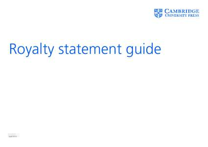Royalty statement guide  April 2015 Royalty Summary