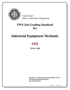 United States Office of Personnel Management FWS Job Grading Standard for