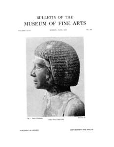 BULLETIN OF THE  MUSEUM OF FINE ARTS VOLUME XLVI  No. 264